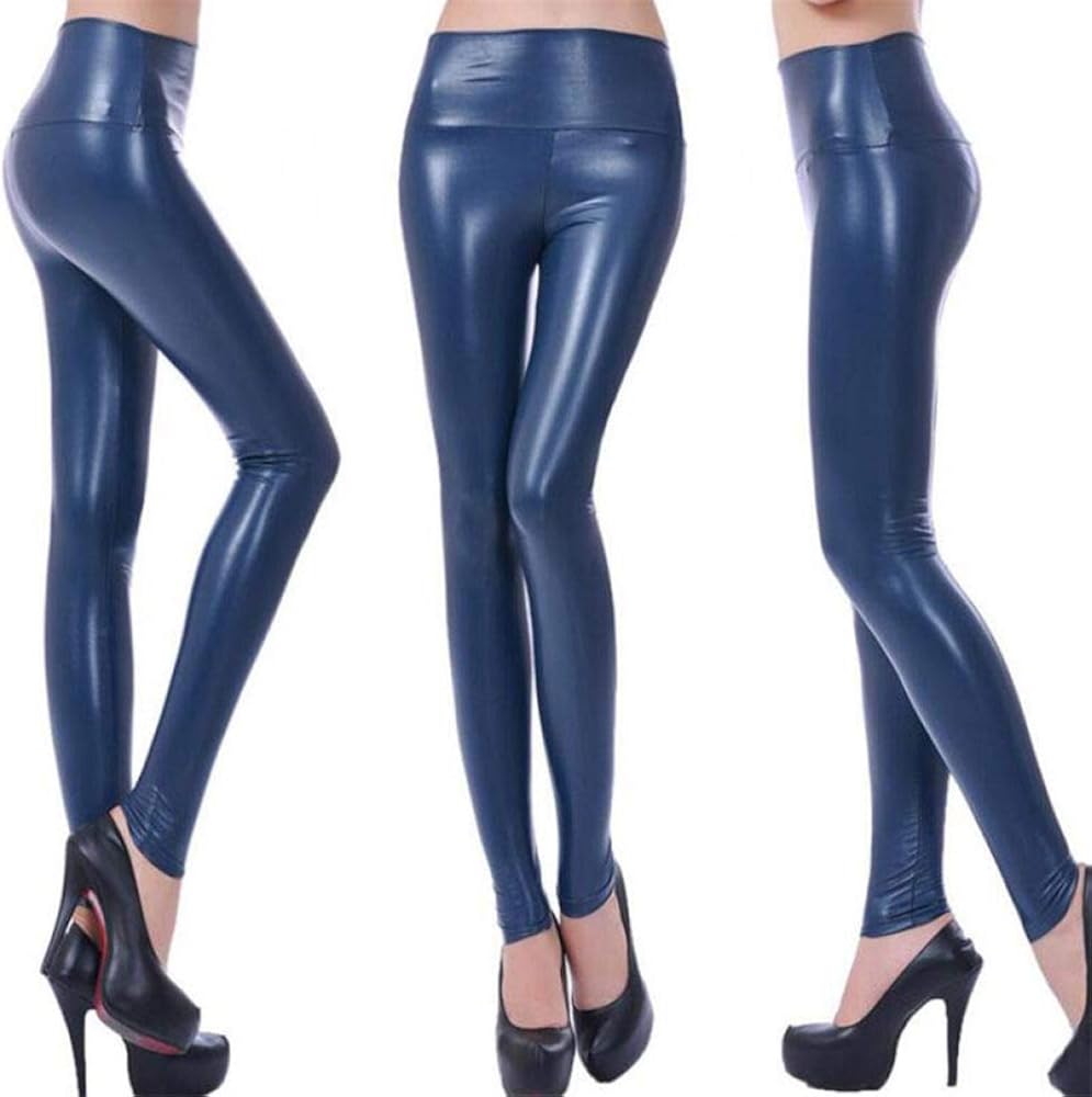 BENGKUI Thick Tights For Women Winter,High Waist Leather Leggings For