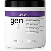 Genus Keratin Restructurizing Mask - Enriched with Silk Proteins, Caviar and Collagen, Bestows Brilliance & Strength, Frizz Control, Suitable for Treated & Damaged Hair Types - 1000ml
