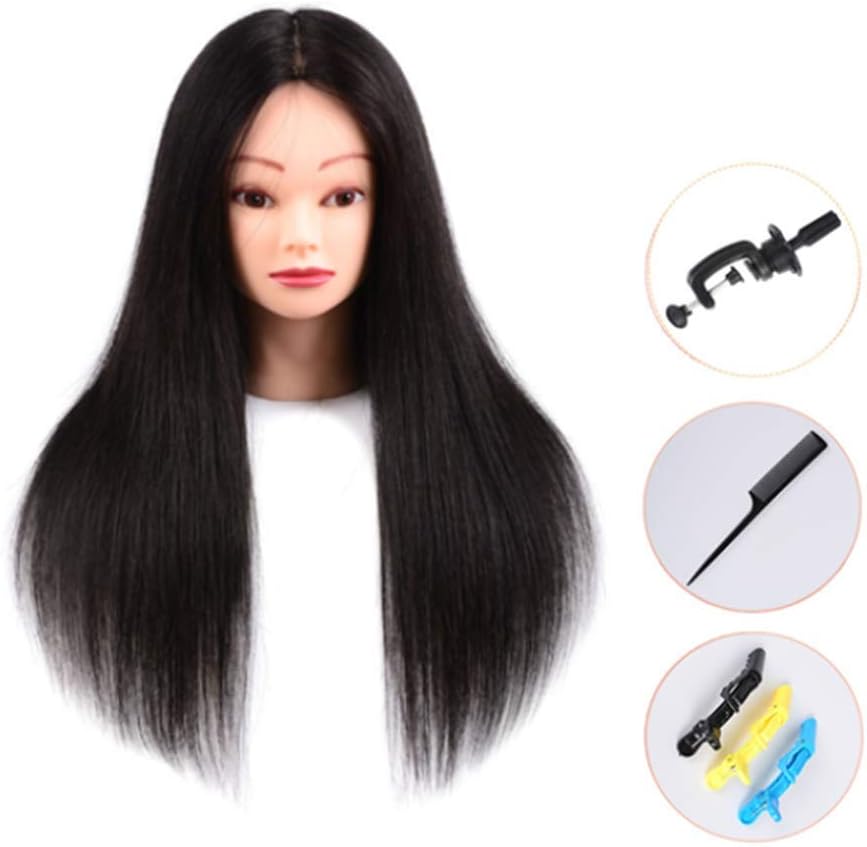 black makeup doll head