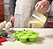 ULEE Silicone Egg Bites Mold with Removable Handles - Perfect Accessories Compatible with Instant Pot 5/6/8 qt - Reusable Storage Container and Freezer Tray with Lid (Green)