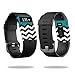 MightySkins Skin Compatible with Fitbit Charge HR Watch Cover wrap Sticker Skins Teal Chevron