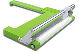 CutterPillar Crop Paper Trimmer | Paper Cutter for Cardstock, Construction Paper, Stationery, Photos, and Scrapbook & Art Supplies | Lightweight & Durable w/Molded Ruler & Gear-Driven Rotary Blade