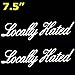 iJDMTOY (2) JDM Locally Hated Die-Cast Vinyl Decals, Funny Style JDM Stickers For Car Windshield, Side Windows, Bumpers, etc