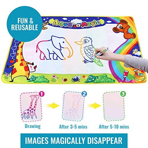 Kleverburra Water Doodle Mat, Mess Free Coloring Arts & Crafts for Kids