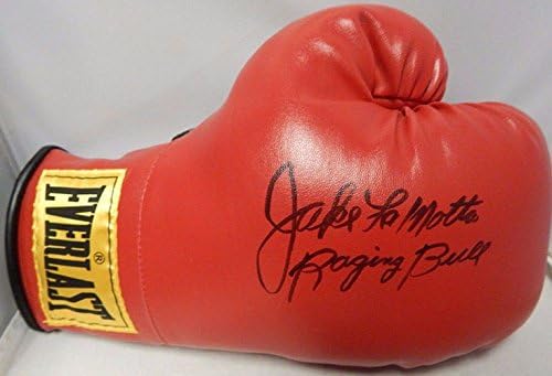 Signed LaMotta, Jake "Raging Bull" Everlast Boxing Glove. (JSA Authenticated) autographed