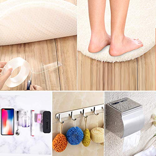 image for Feeke Washable Adhesive Transparent Tape Nano Tape,Grip Tape,Reusable 