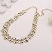 18K Gold Plated Spiral Jewelry Sets For Women Wedding Party Crystal Necklace Earrings Bracelet Rings