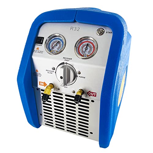 P PBAUTOS 1HP Dual Cylinder R1234YF R32 Refrigerant Recovery Machine