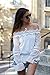 SheIn Women's Off The Shoulder Crochet Long Sleeve Blouse - White Large