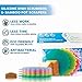 Silicone Dishwashing Scrubber Sponge and Bamboo Pot and Pan Scraper Set - Scrub Dishes, Pots, Pans, Wash Fruit and Vegetables. Cleans Kitchens, Bathrooms and Removes Pet Hair - Antibacterial - Antimicrobial - 6-pack - by Simply Scrubbing