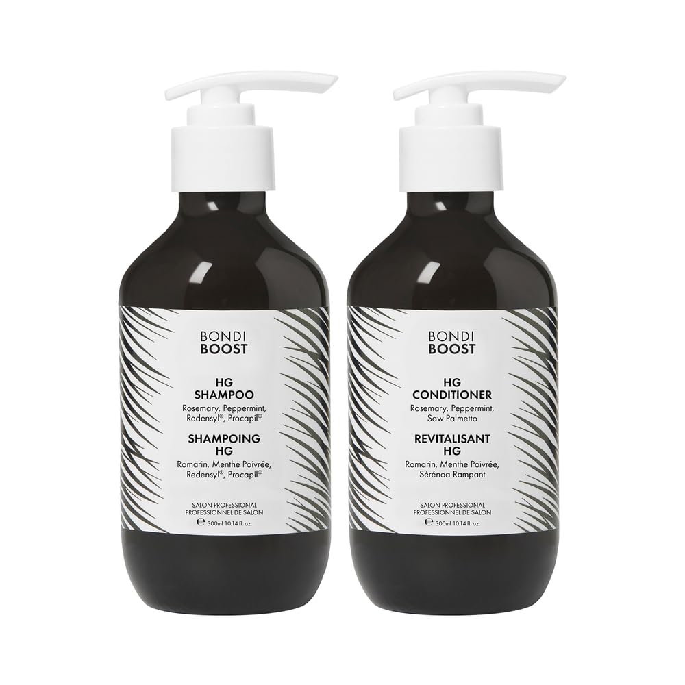 BONDIBOOST HG Duo Shampoo + Conditioner Bundle [10.14fl oz each] - Improves Appearance for Thinning Hair - Volumizing + Hydrating + Nourishing - Sulfate/Paraben Free, for Women/Men - Australian Made