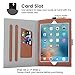 iPad Air 2 Case, Cambond Ultra Slim Light Weight Sleep Awake Smart Stand Case Cover with Card Slots and Stylus Holder, Protective Premium PU Leather Case Only for Apple iPad Air 2 (iPad 6), Brown