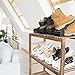 Darius Shoe Slots Space Saver Adjustable Closet Organizer,Double Storage Rack Holder, Set of 4 White