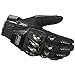 ILM Alloy Steel Touchscreen Bicycle Motorcycle Motorbike Powersports Racing Gloves (XXL, Black) Model 10C