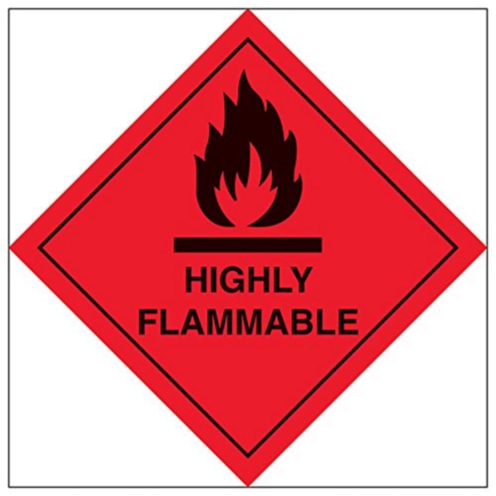 V Safety Hazard diamond – Highly flammable-200x200mm-Magnetic Safety Sign