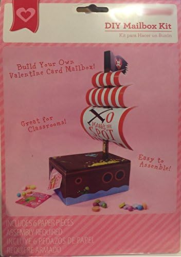 Valentines or Other Occasions Mailbox Kit or Centerpiece (Pirate Ship)