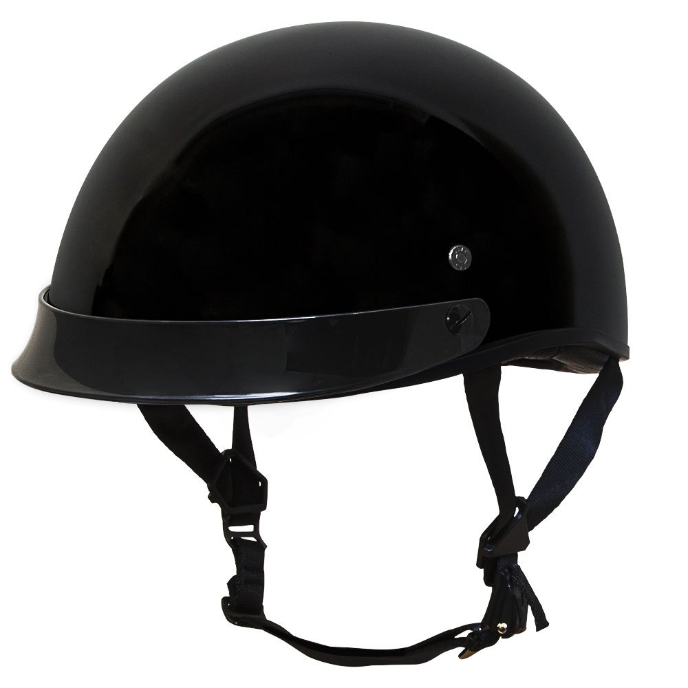 Voss 700FRP EZ Rider DOT Fiberglass Half Helmet with Peak M