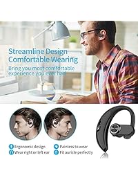 AVANTY Auriculares Bluetooth [36Hrs tiempo de reproducción, 2 baterías, V4.2] Auricular Bluetooth para teléfono celular cancelación de ruido