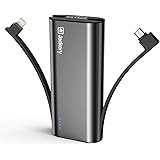 Portable Charger Jackery Bolt 6000 mAh Power Outdoors - Power bank with built in Lightning Cable [Apple MFi certified] iPhone Battery Charger External Battery, TWICE as FAST as Original iPhone Charger