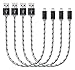 Flebi 1 Feet Short Lightning to USB Cable Nylon Braided Apple Charger for iPhone iPad iPod (4 Pack)