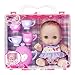 ADORABLE LIL’ CUTESIES TEA SET AND CARRY CASE – 8.5” All vinyl water friendly doll for children Ages 2+ - Designed by Berenguer