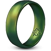 Knot Theory Breathable Silicone Wedding Rings for Men & Women | Black Rose Gold Silver Blue Red Rubber Wedding Bands for Him & Her Size 4, 5, 6, 7, 8, 9, 10, 11, 12, 13, 14, 15, 16