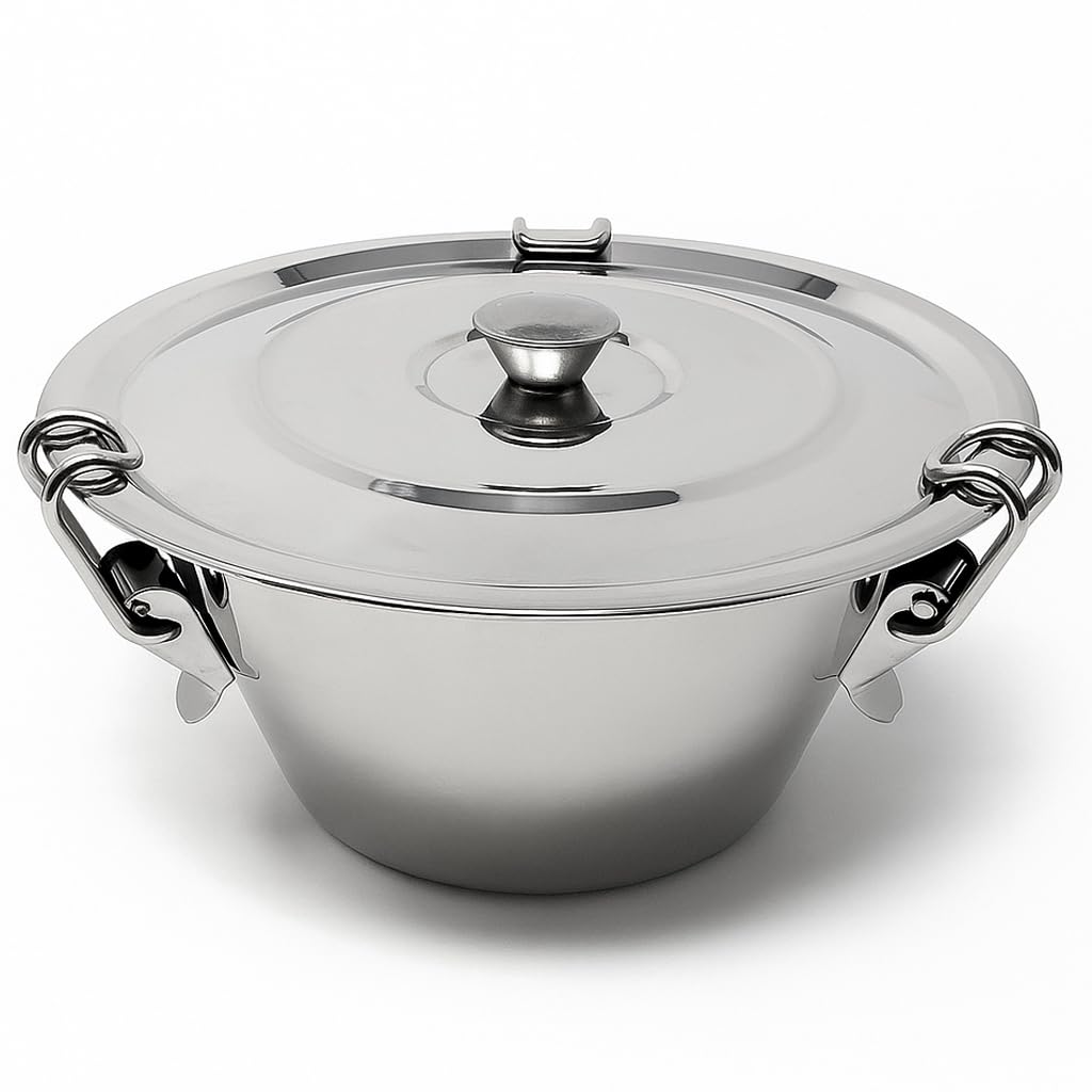 MGE - Pudding Mould with Lid - Stainless Steel Pudding Steamer - Egg Tart Mold - Pudding Basins - Tart Cases - Individual Cake Tins with Lid - Yorkshire Pudding Tin - 18 cm