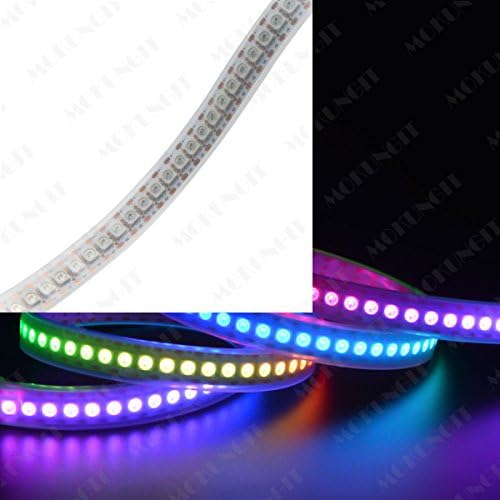 3.2Ft 144 LED/m WS2813 Digital Addressable RGB LED Strip, 5VDC Silicone Tube IP67 Waterproof