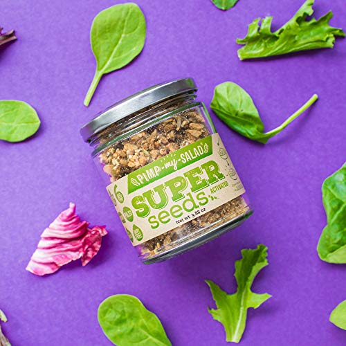 PIMP MY SALAD, Vegan Salad Toppers, and Flavor Boosters | Dairy-Free, Paleo, Gluten-Free Healthy Snacks and Toppings | Super Seeds | Pantry Jar | 3.88 oz