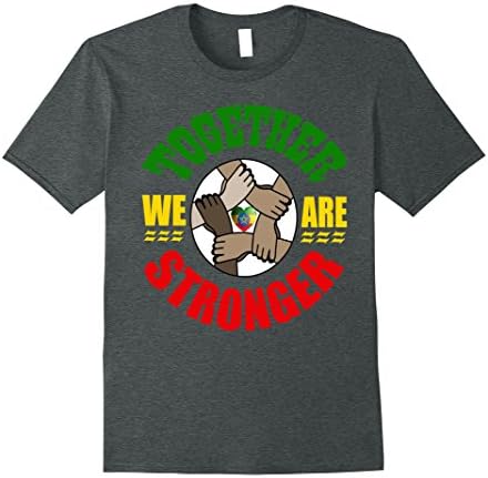 Mens Together We Are Stronger-One Love-Unity- Rastafarian T-Shirt 3XL Dark Heather