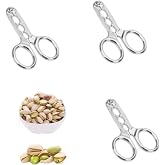 3Pcs for Silver Nuts Pistachio Sheller Opener Kitchen Tools Stainless Steel Nutcracker Multi-Function Walnut Pine Sheller Opener Nut Crackers Kitchen Utensils