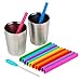 Housavvy Kids Straws , Pack of 12, Toddler Silicone Wide Straws Colorful with Cleaning Brush For Smoothie, Milkshake, Juice, Ice Shake, Bubble Tea, Ice Tea, Thick Shake, Boba Tea, Cold Brew