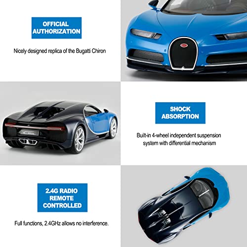 RASTAR RC Bugatti Chiron Remote Control Car, 1/14 Bugatti Chiron RC Car