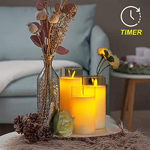 Homemory Flickering Flameless Candles, Battery Operated Acrylic LED