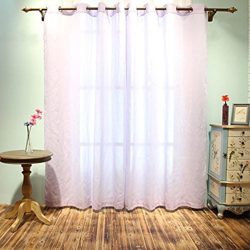 BOKO Grommet Natural Polyester Window Panel Curtains, 54 X 96 inches, Curtains for Bedroom, Curtains for Livingroom
