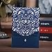Laser Cut Wedding Invitations Kits 50 Packs FOMTOR Laser Cut Wedding Invitations with Blank Printable Paper and Envelopes for Wedding,Birthday Parties,Baby Shower (Navy Blue)