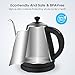 Electric Kettle with Variable Temperature, 1.2L Gooseneck Pour-Over Kettle for Drip Coffee and Tea, BPA-Free 304 Stainless Steel Kettle with LCD Display and Keep Warm Function Kettle, 1000W