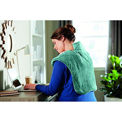 Sunbeam Heating & Massage Pad for Neck & Shoulder Pain Relief, XL Renue