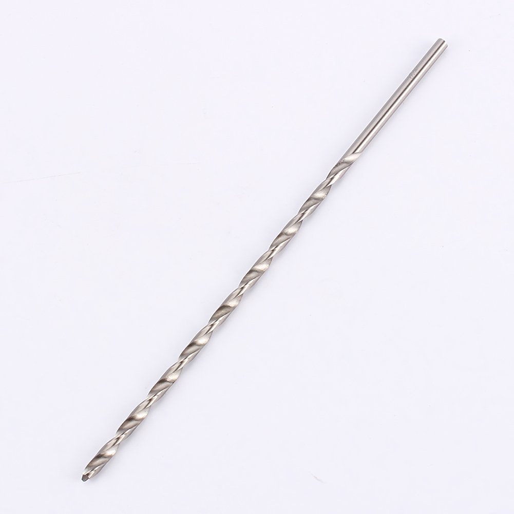 4mm Extra Long Drill Bit, HSS Extra Long 200mm Twist Drill Bit Straight Shank Auger Drill for Wood, Aluminum, Plastic, etc — image 1