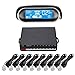 TVIRD Car Parking Sensor Kit Rear Reverse Backup Radar System 8 Sensors with Display Backup Reversing Sensors Universal Auto Radar Detector Sensors Radar Buzzer BiBi Alarm Indicator (Silver)