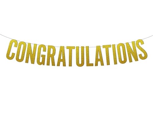 Amazon Com Congratulations Block Letters Glitter Banner Handmade