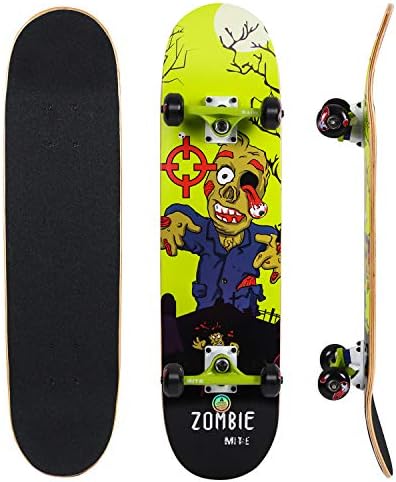 IMITOR 31'' Skateboard Comes Complete 8 Ply Maple Wood Double Kick Pro Skateboards for Teens Beginners Youths Kids Beginners and Professional