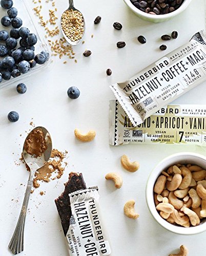 Thunderbird Paleo and Vegan Real Food Energy Bars - Sampler Pack - Box of 8 - No Added Sugar, Grain and Gluten Free, Whole 30, Non-GMO