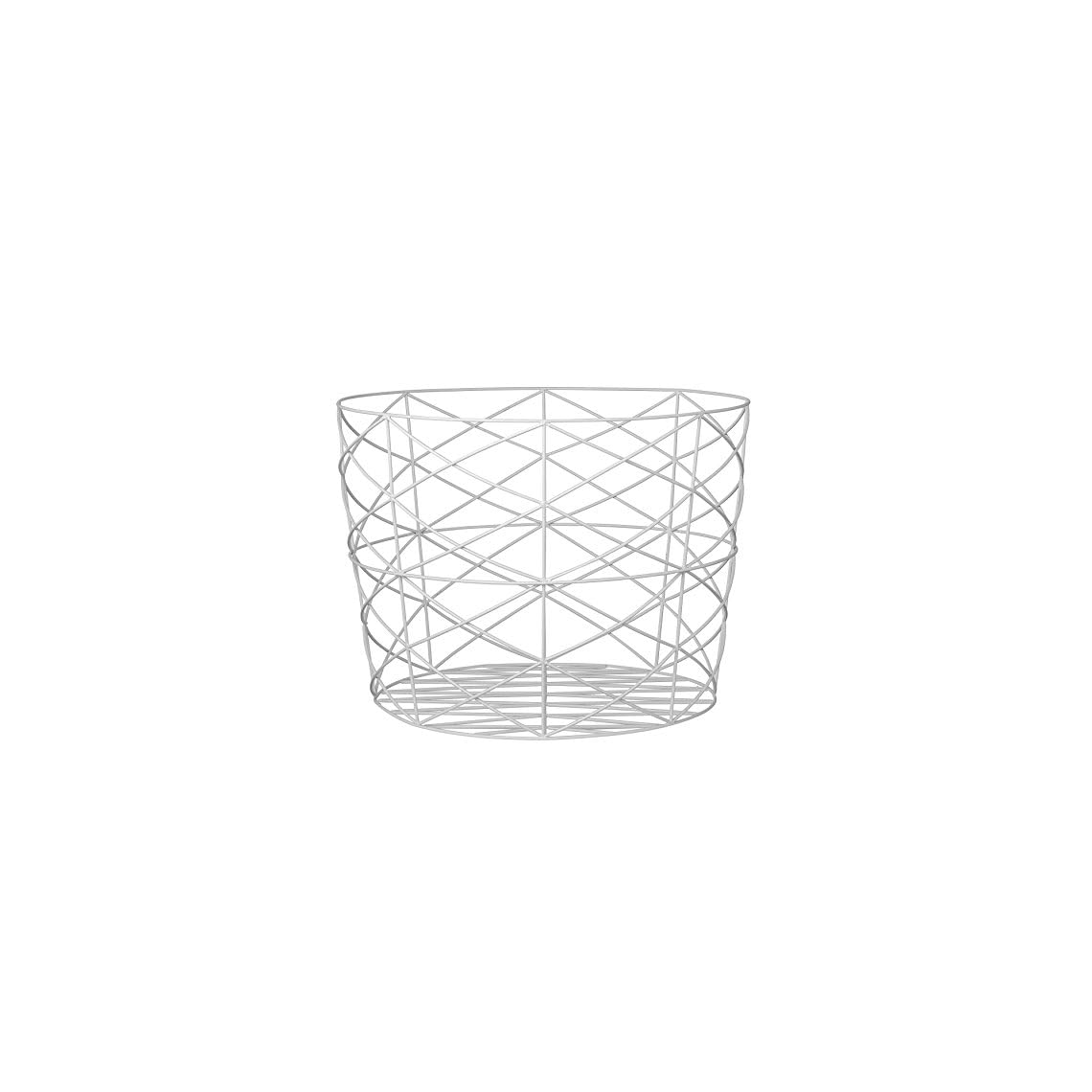 Bloomingville Round White Metal Storage Basket LAVORIST