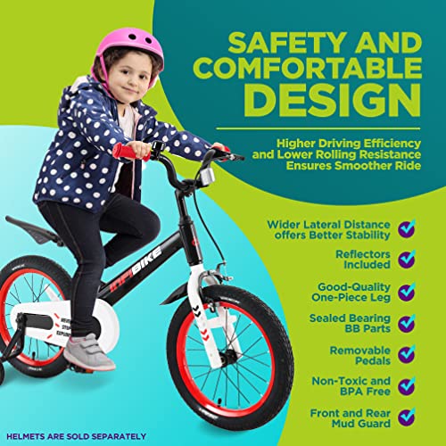 SereneLife Kids Bike with Training Wheels 12" Toddlers Bicycle w