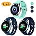 NANW 3-Pack Compatible with Samsung Galaxy Watch Active Bands/Active 2 Bands/Galaxy Watch 3 Bands 41mm, 20mm Soft Waterproof Silicone Sport Strap Replacement Wristbands