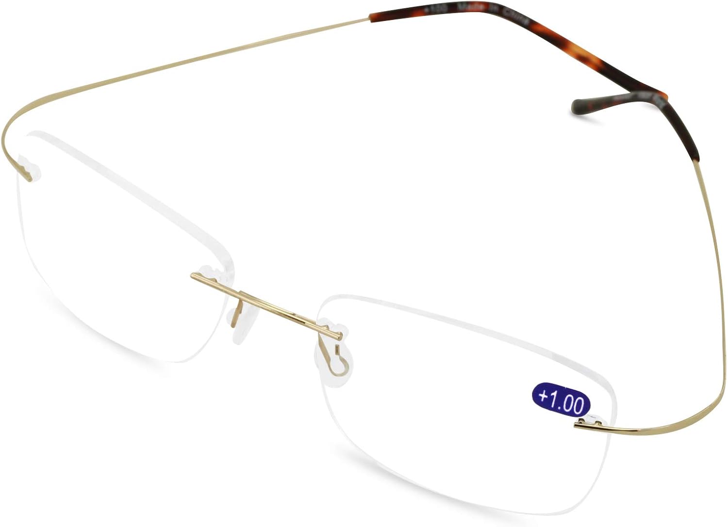 Lightweight Slim Rimless Wire Reader Flexible Reading