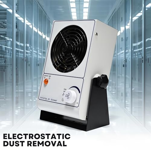 Ionizing Air Blower Fan Ion Anti-Static Elimination Discharge ESD Blower Fan 110V Ionizer Desktop Fan Eliminator