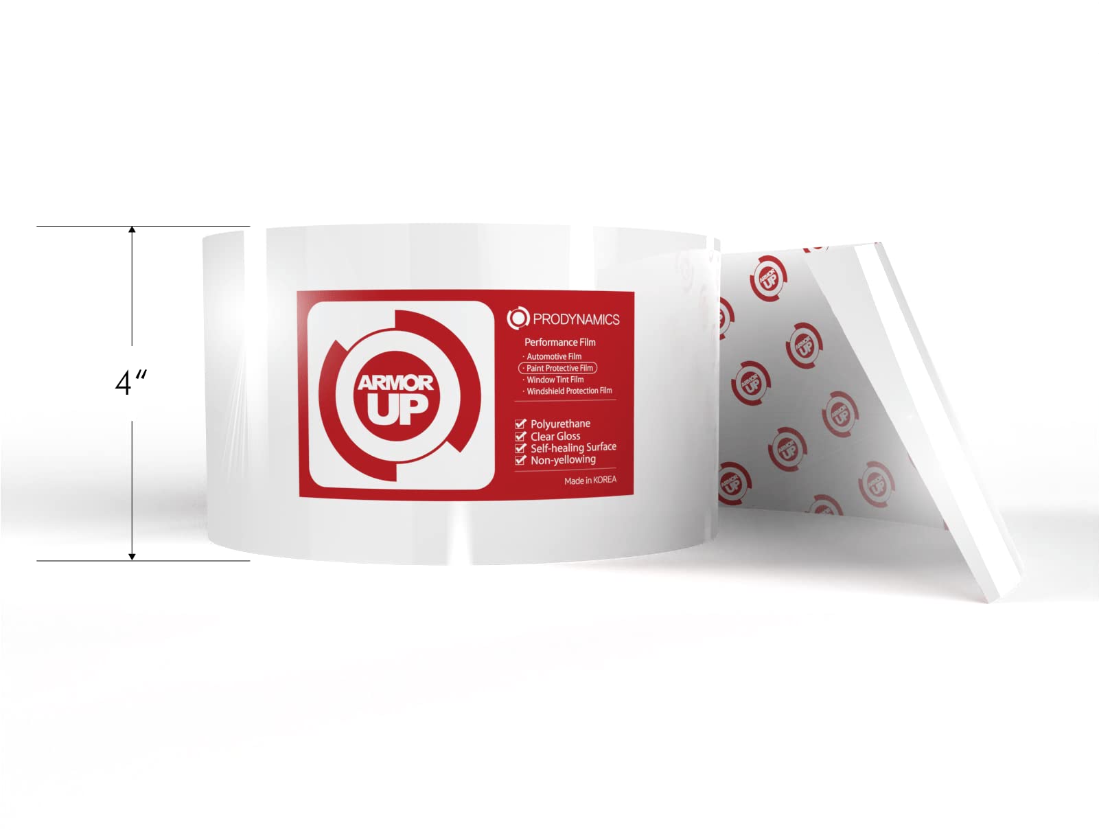 Photo 1 of [ARMOR UP] 4"x72" Clear Car Paint Protection Film- 6-mil TPU Protector Wrap for MTB Bike Frame, Bumper, Headlight - Non-Yellowing, UV Protection, Self-Healing, Hydrophobic Top Coat - Car Accessories -