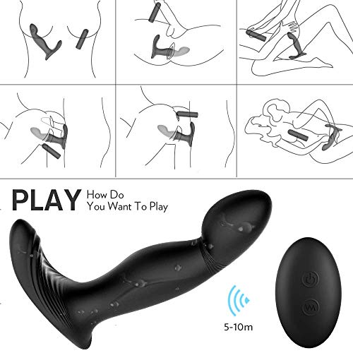 Massaggiatore-Elettrico-Wireless-Portatile-9-Modalita-di-Massaggio-Ricaricabile-USB-e-Impermeabile-al-100-Wireless-e-PortatileVibratore-Butt-PluG-anale-Vibrante-Prtte-Mggtre